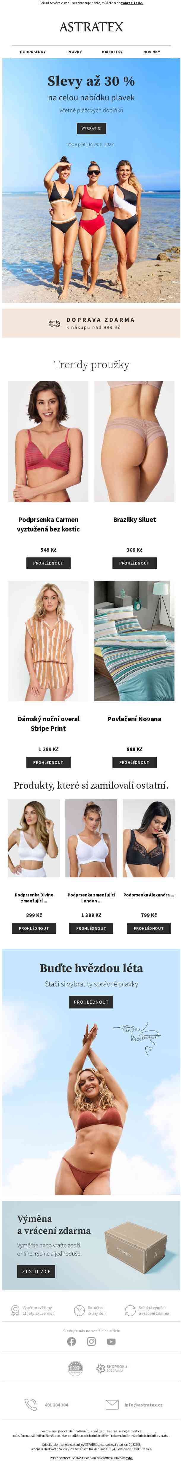 Bikiny, monokiny, pánské plavky… Slevu až 30 % dostaly úplně všechny plavky i plážové doplňky.