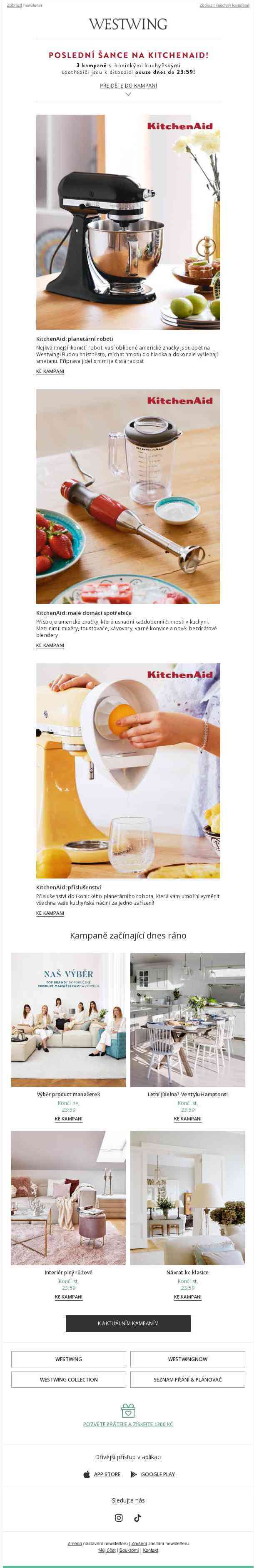 Pouze do 23:59! KitchenAid za nejlepší ceny