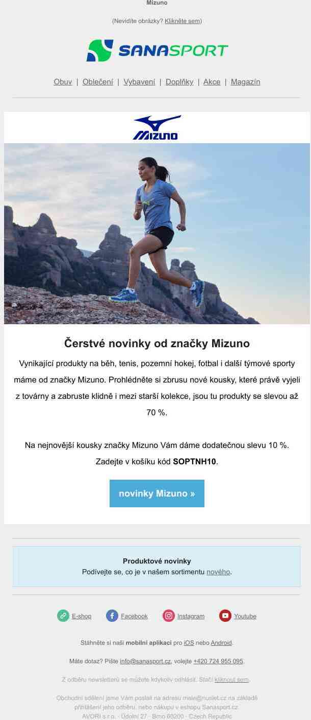 Zbrusu nová nálož sportovních kousků Mizuno