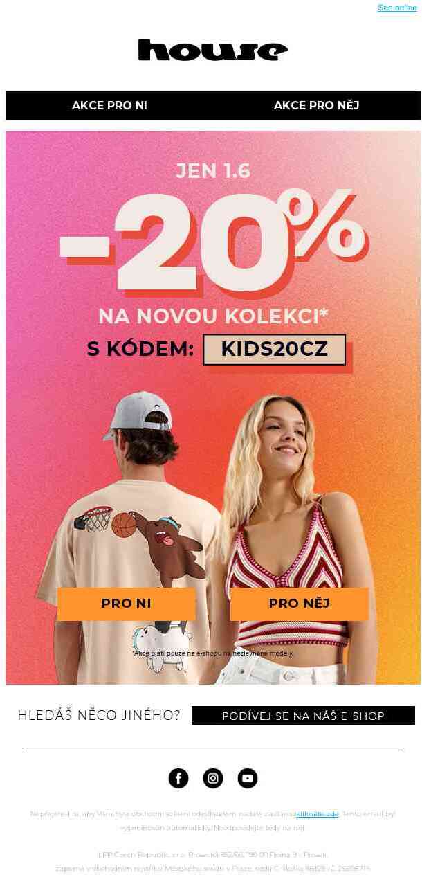 ⏰Pouze dnes!- 20% na novou kolekci!