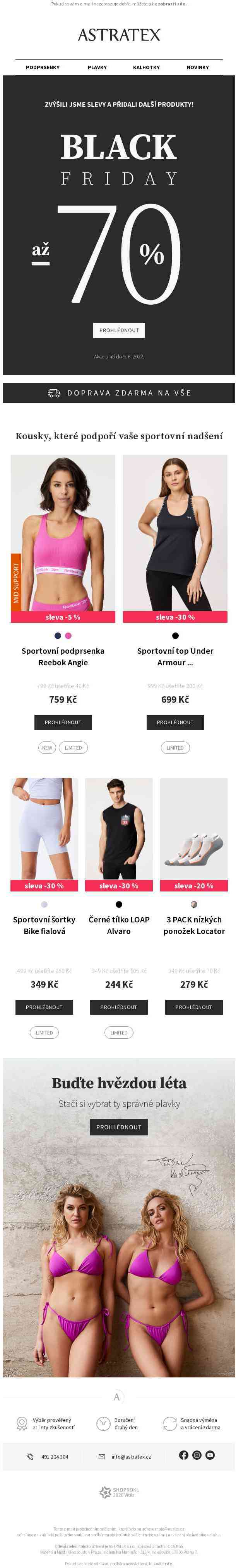 ✔️Maximální Black Friday! ✔️Slevy až 70 % a doprava ZDARMA.