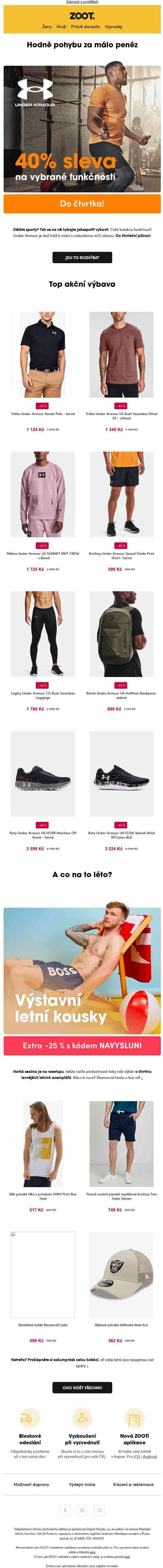 💪 −40 % na top funkčnosti Under Armour