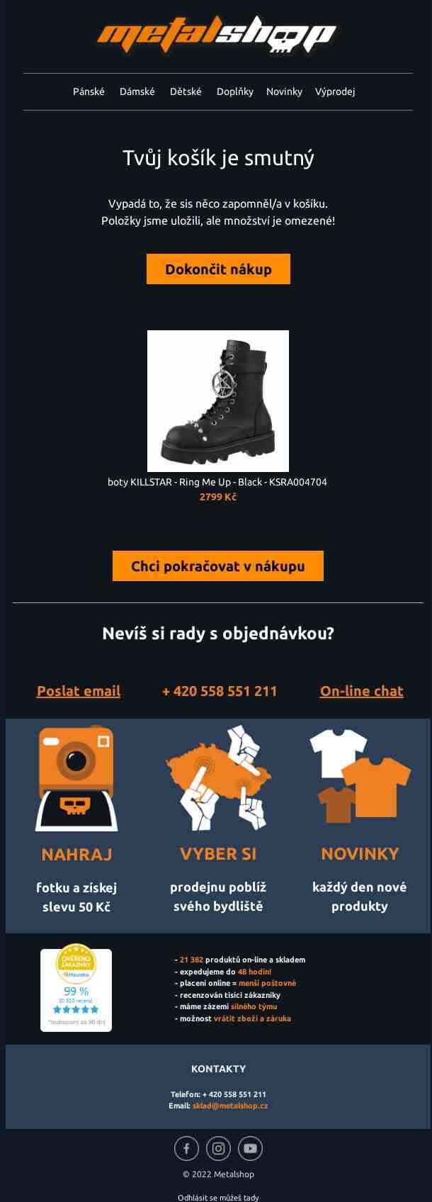 Nechybí ti něco? Dokonči svůj nákup! 💀