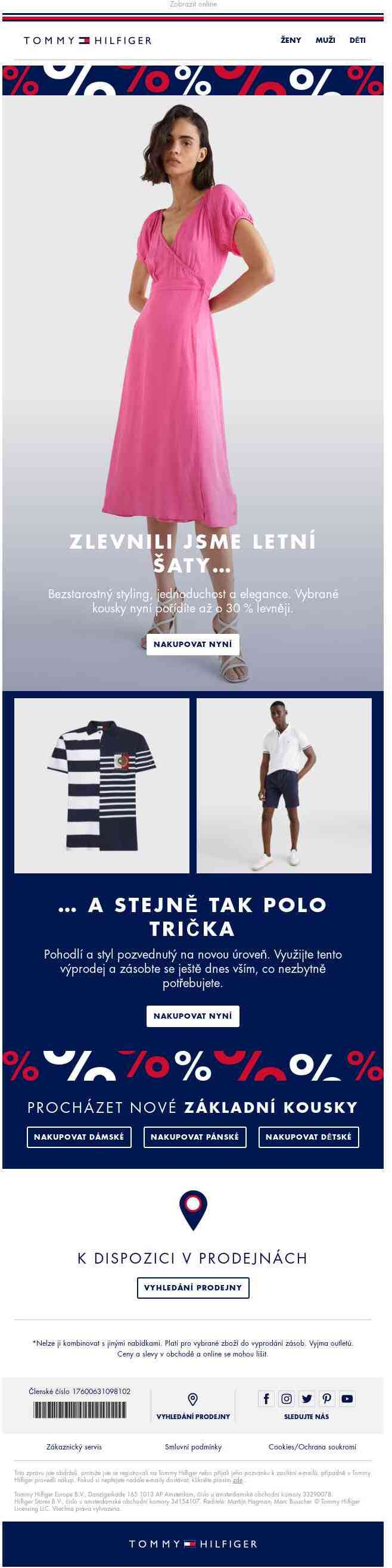 Vybraná polo trička a šaty – sleva až 30 %