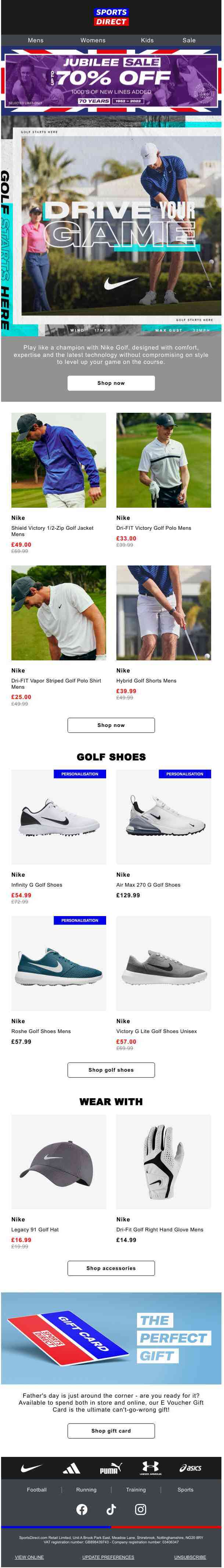 Drive your game with Nike Golf ⛳