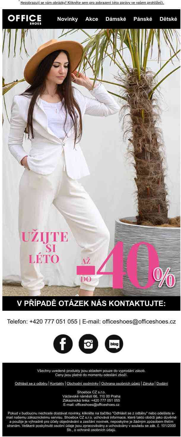 💓🌴Užijte si léto s naší skvělou nabídkou a využijte slevy až do -40% právě teď v OFFICE SHOES!💓🌴