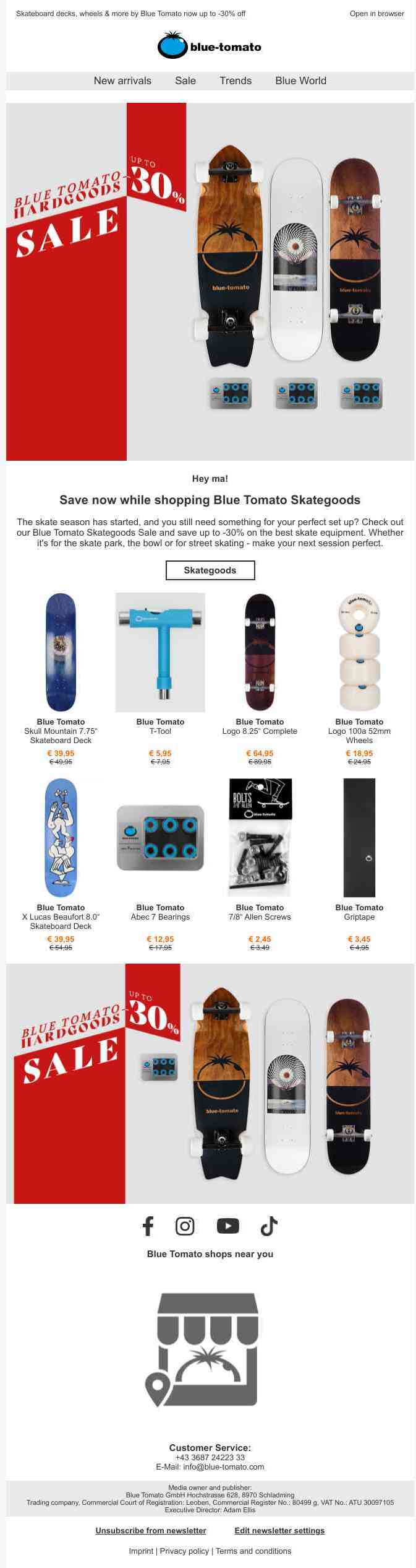 SALE: Blue Tomato Skategoods