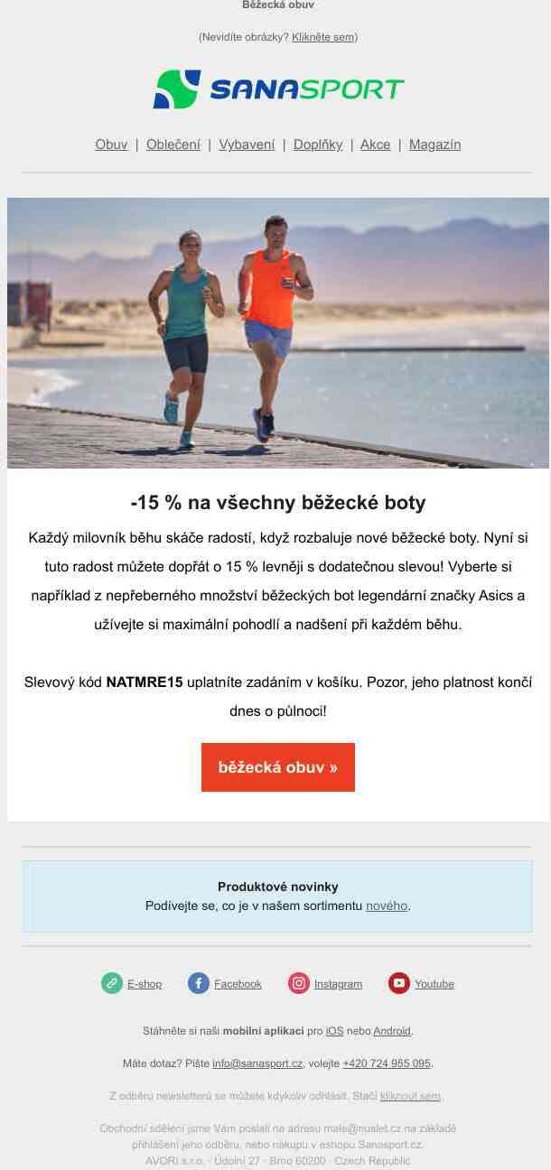 Běháte? Kupte si boty o dalších 15 % levněji