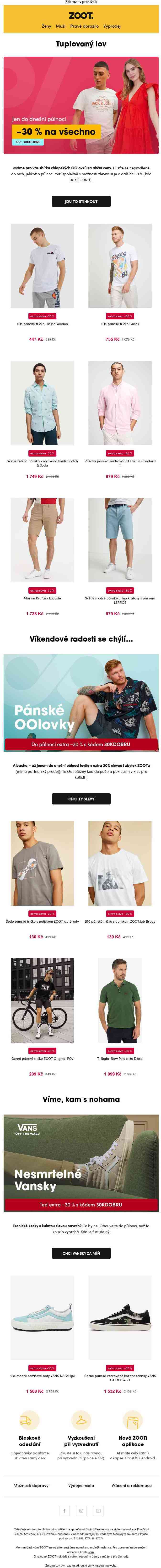 Pánské OOlovky & extra −30 % ⌛ Do půlnoci