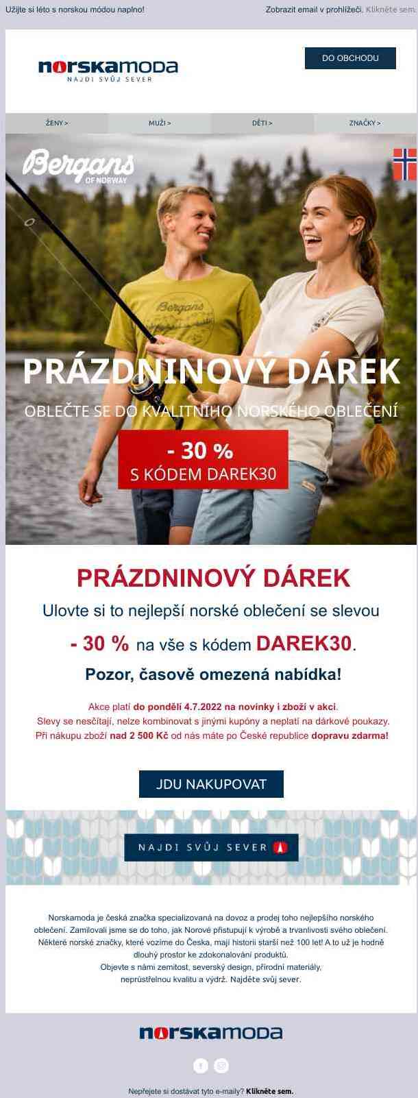 Prázdninový dárek z Norska | Sleva - 30 % na vše!