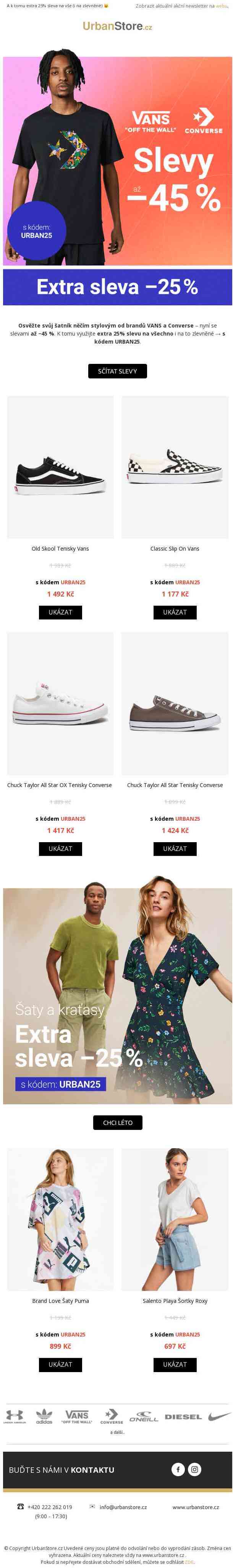 VANS & Converse se slevami až −45 %