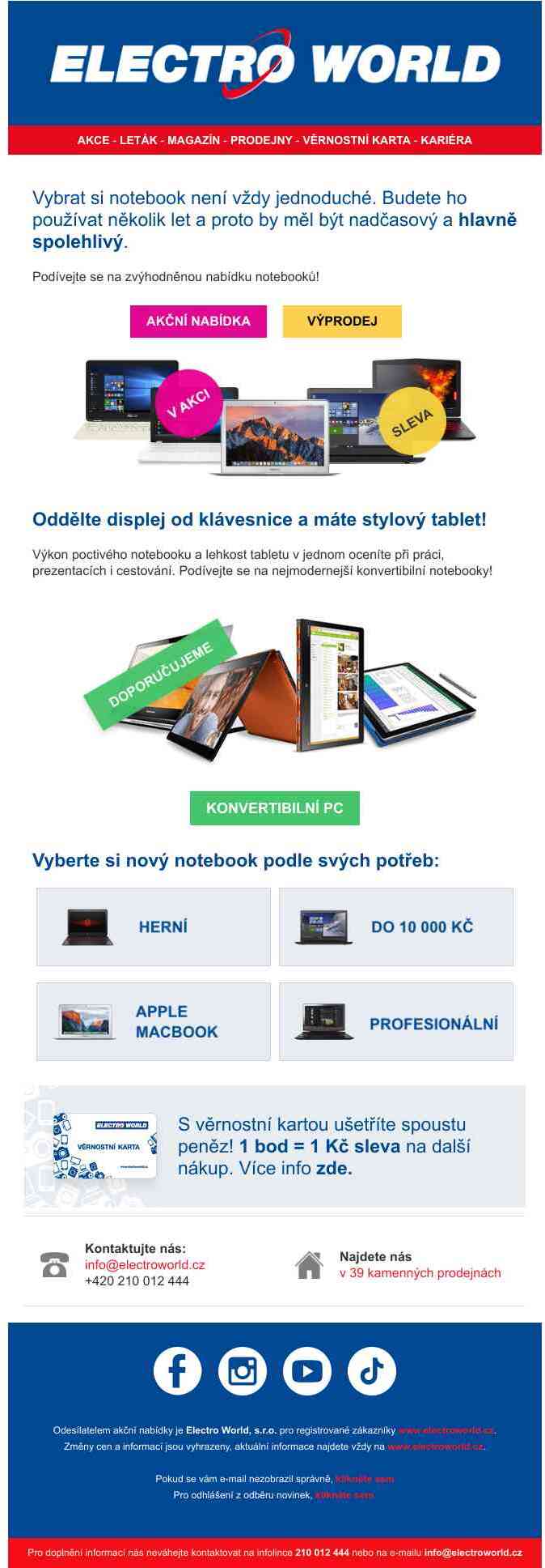 Vážený zákazníku, vyberte si TOP notebook v akci!