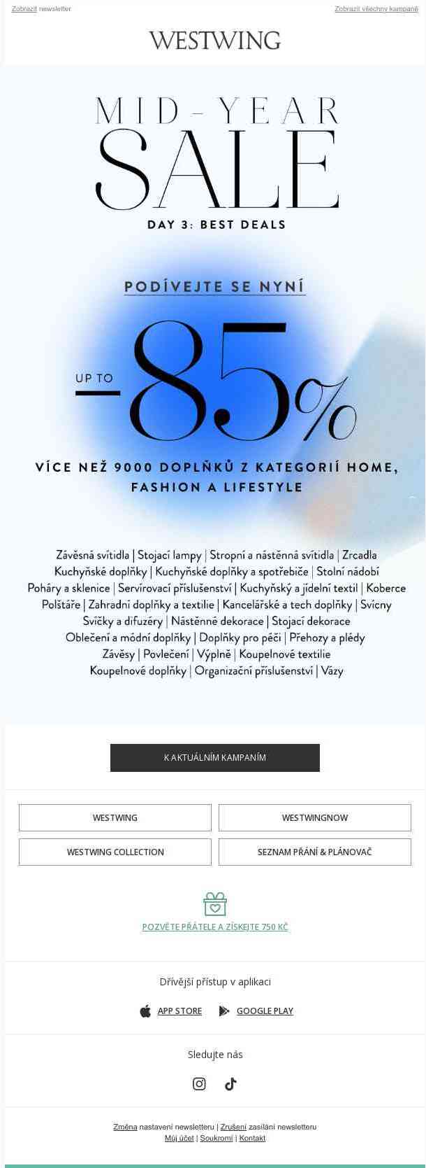 MID-YEAR SALE % 28 NOVÝCH kampaní na FINÁLE! %