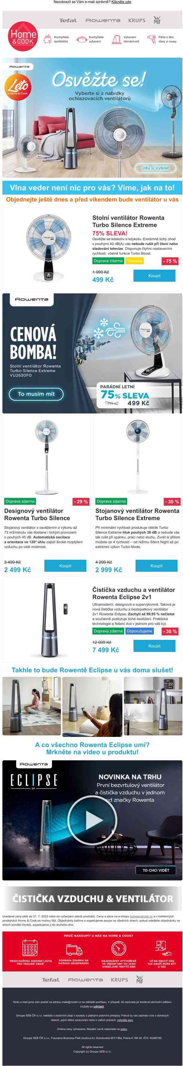 Vlna veder? Ventilátor se 75% slevou