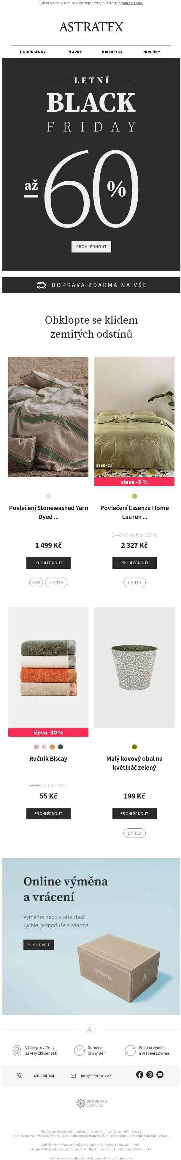 🖤Doprava zdarma a letní Black Friday až −60 % 🖤