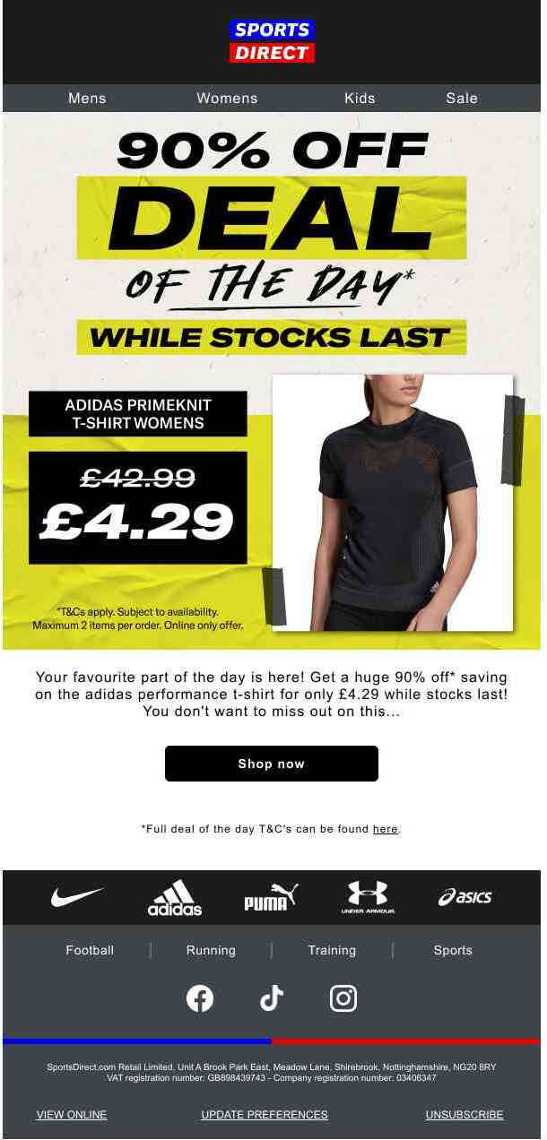 SAVE NOW 🔥 adidas t-shirt only £4.29!