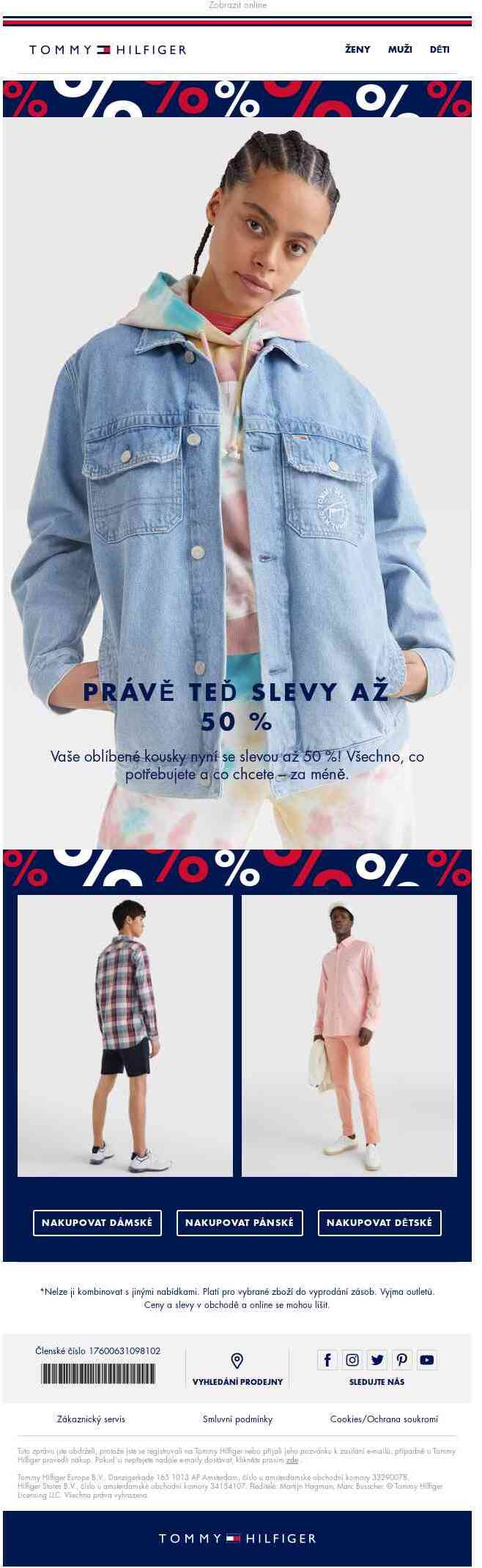 Aktualizace: slevy až 50 % nyní ve vašem inboxu