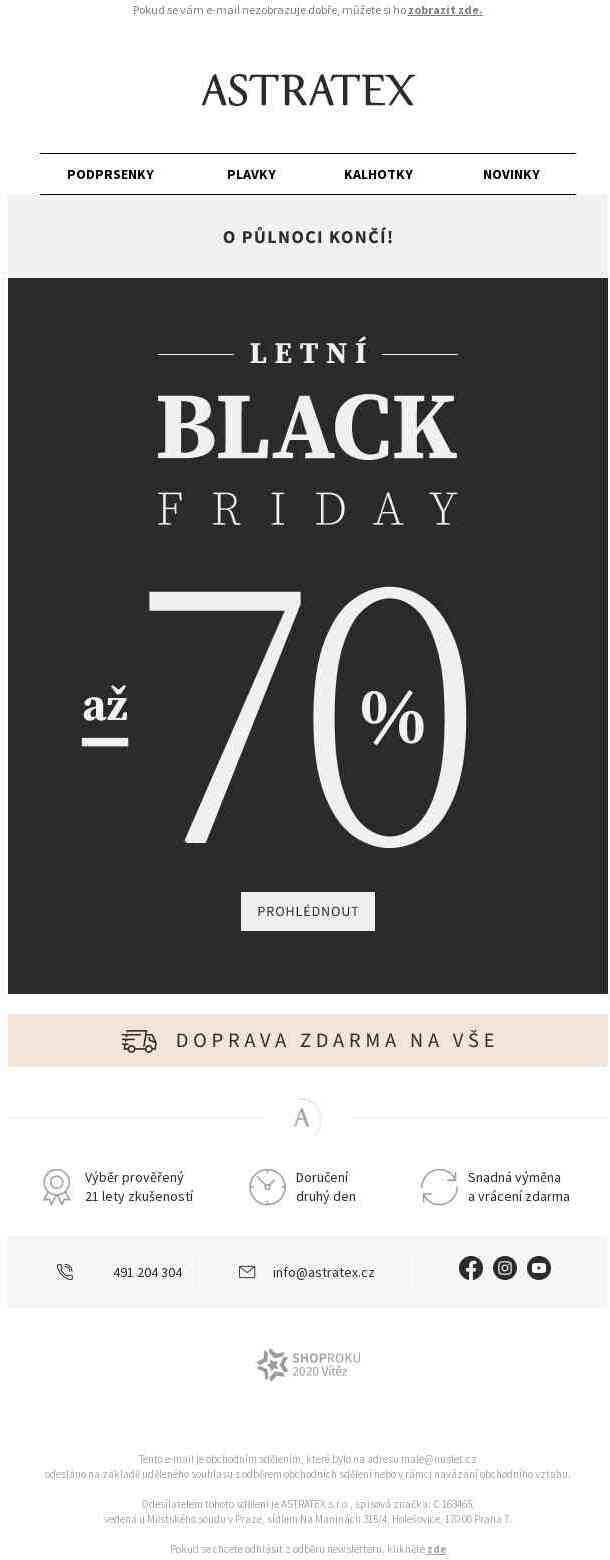 🔔 Poslední hodiny! Black Friday až −70 % i doprava dzarma končí 🔔