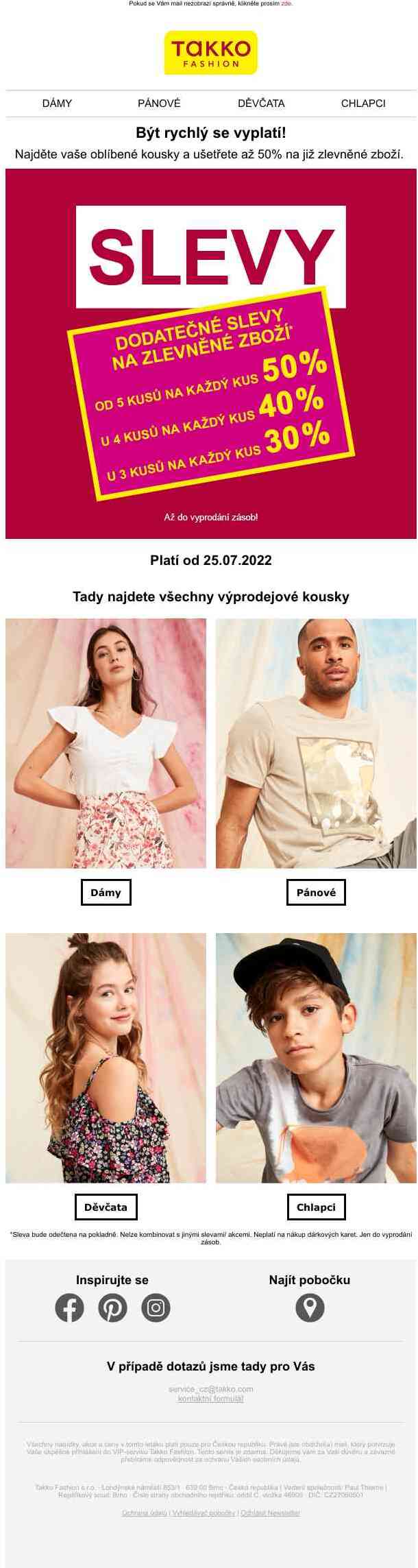 Ušetřete nyní až 50% na vaše oblíbené letní looky