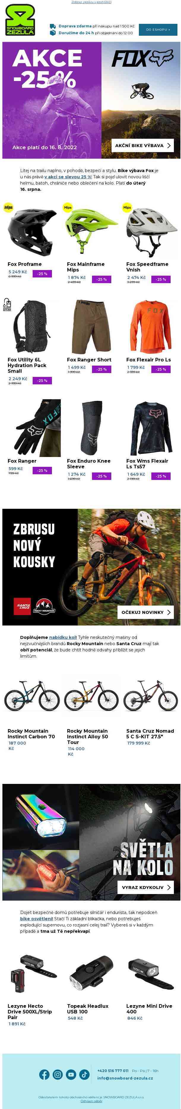 Připrav se na trail! Začíná akce Fox bike -25 %