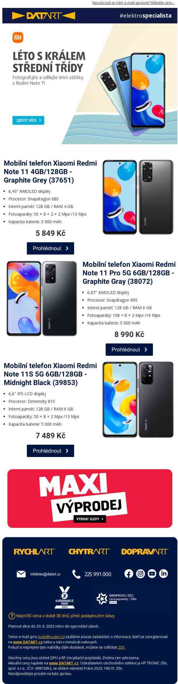 Xiaomi Redmi Note 11 v hlavní roli...