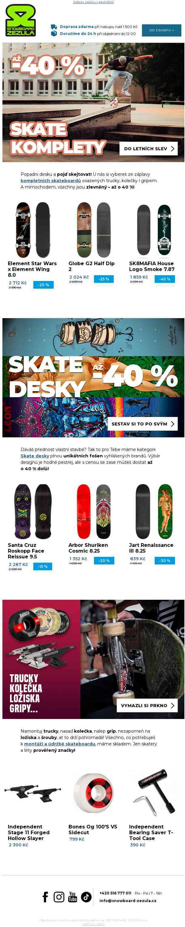 Zboř ulici i park! Skateboardy až -40 %