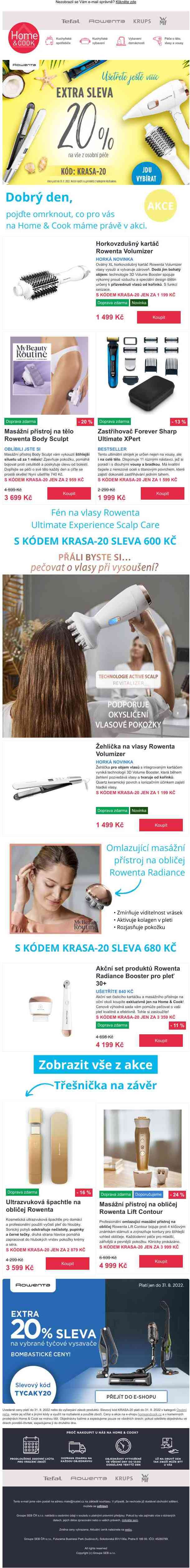 AKCE! Extra 20% sleva s kódem KRASA-20