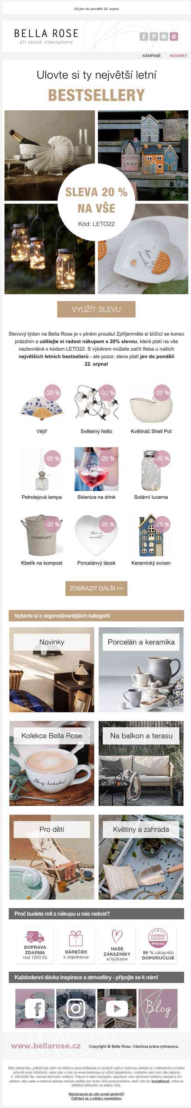 SLEVA 20 % na vše | Ulovte třeba letní bestsellery ▶