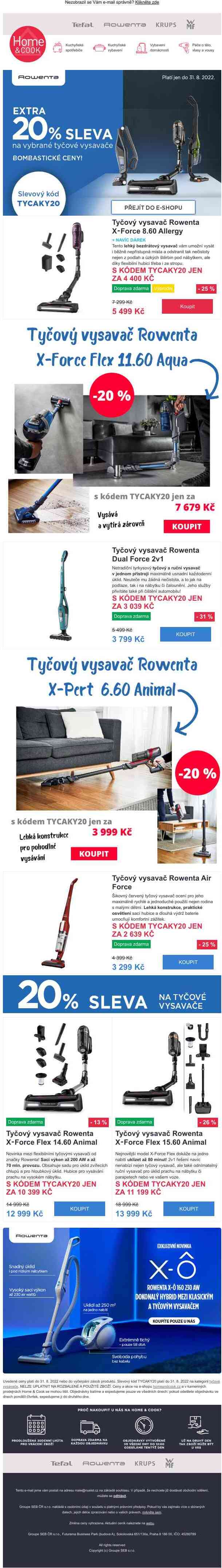 Kód TYCAKY20 vám hodí 20% slevu