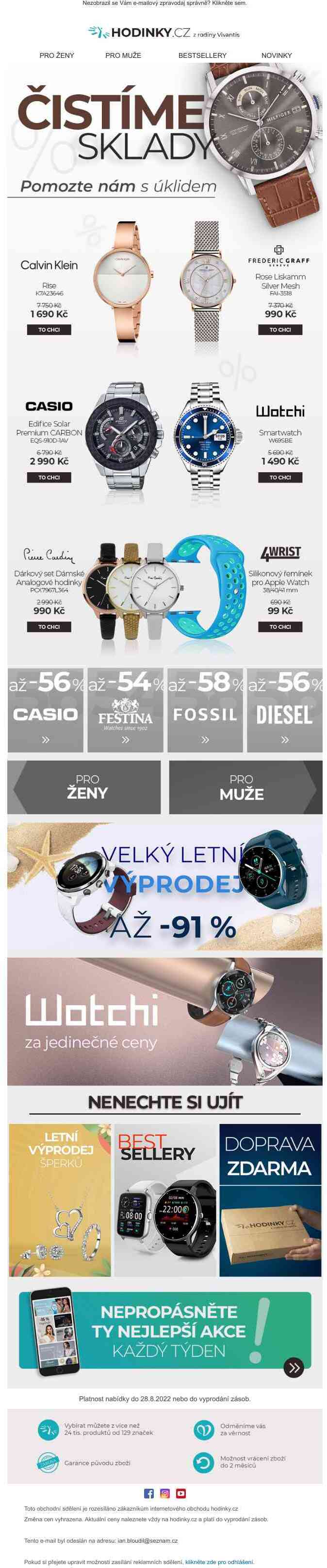 Čistíme sklady >> Slevy až 86 %