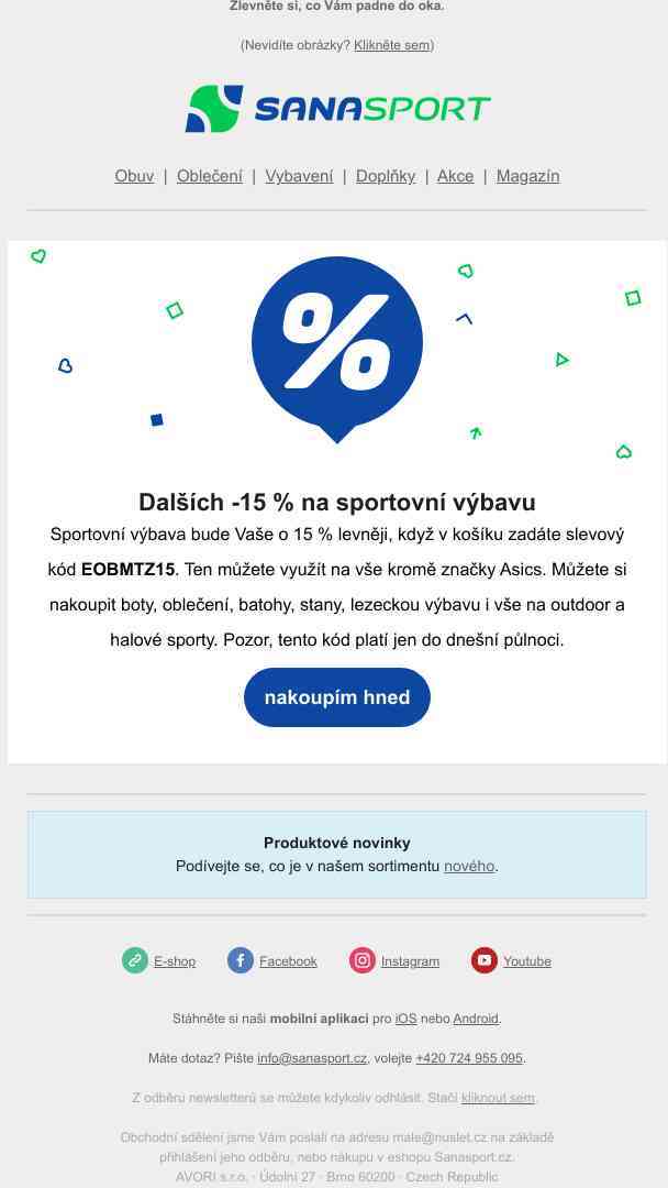 Vše může být o dalších 15 % levnější!