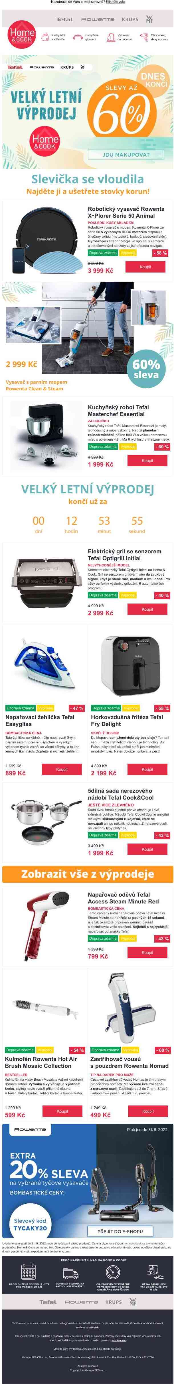 Letní výýýprodej dnes končí 📢 Až -60 %!