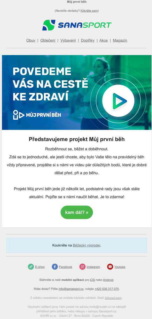 Znáte už náš projekt Můj první běh?