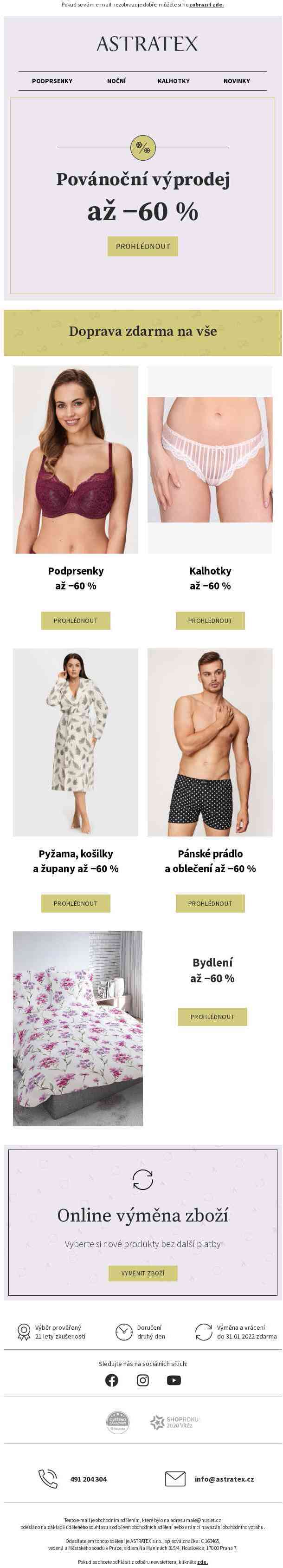 Slevy až 80 % + Extra 15 % na vše