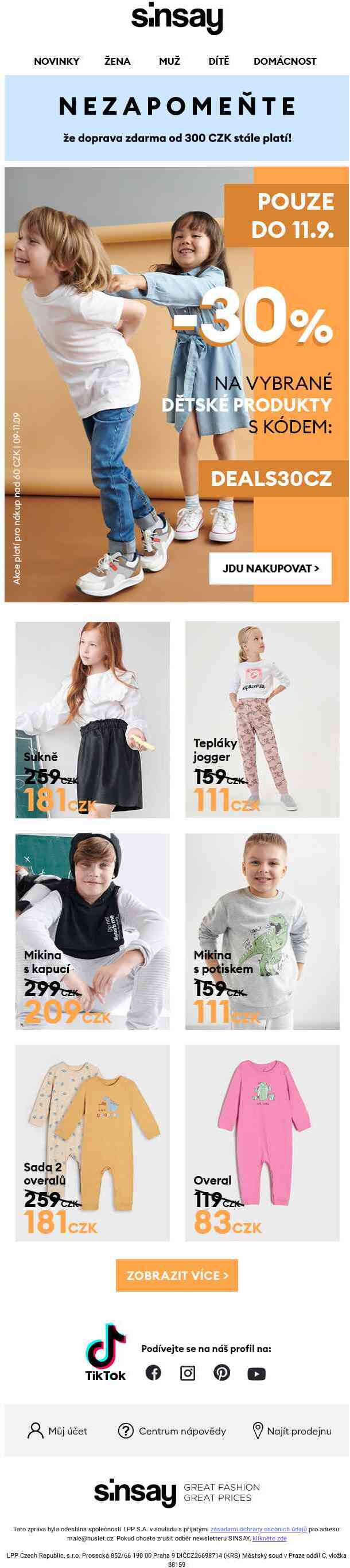 -30% na vybrané produkty pro děti 🧸💖