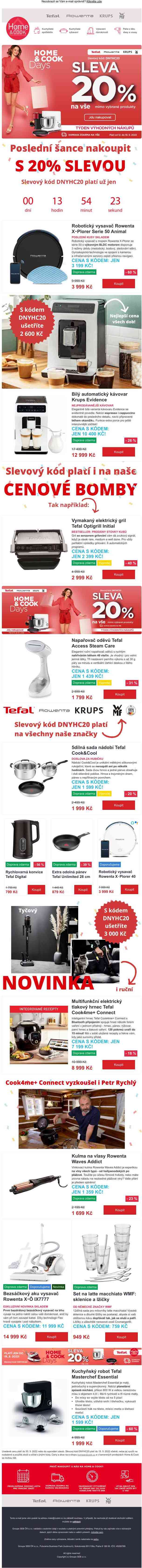 Sleva 20 % na vše platí už jen pár hodin