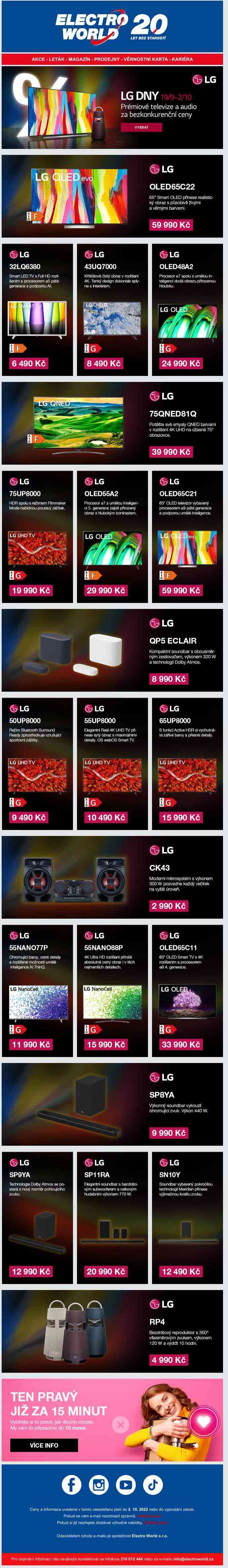 LG dny - prémiové televize a audio za super ceny, vyberte si.