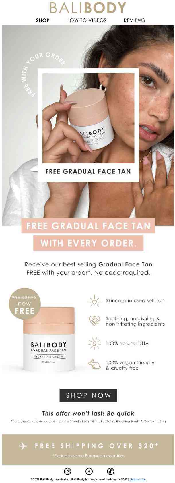 FREE GRADUAL FACE TAN 😱