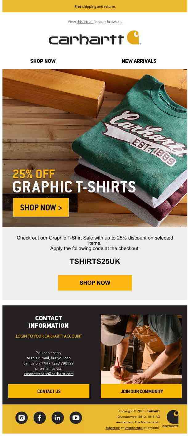 Up to 25% off on Graphic Shirts