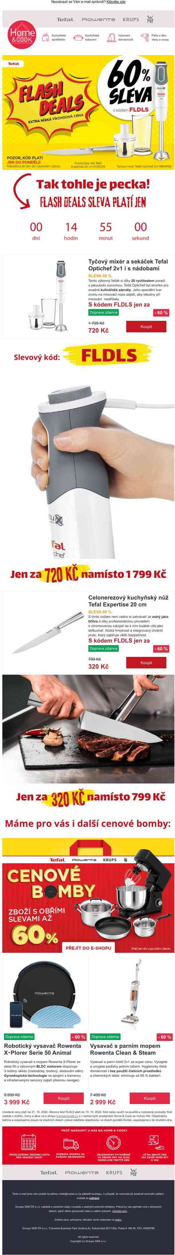 Flash deals: 60% sleva UŽ JEN DNES