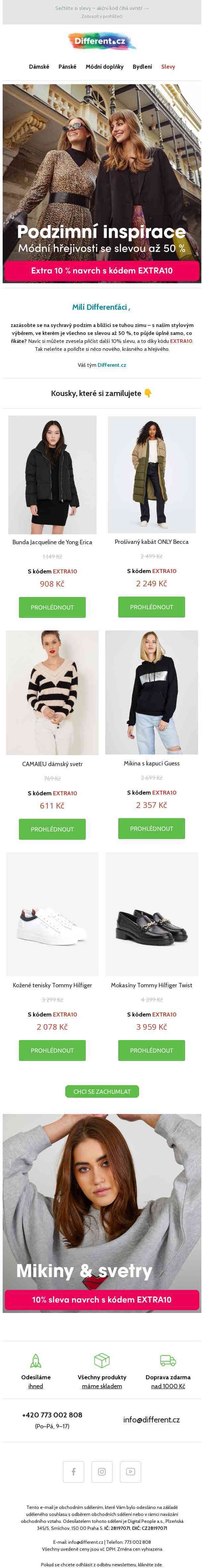 Až 50 % na módní hřejivosti + extra 10 % k tomu❗