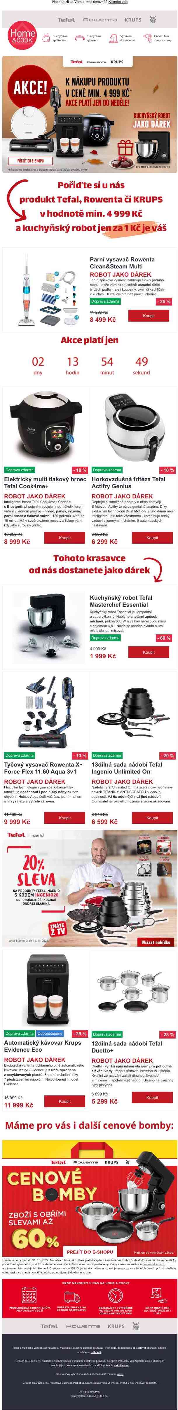 Kuchyňský robot jako dárek k nákupu