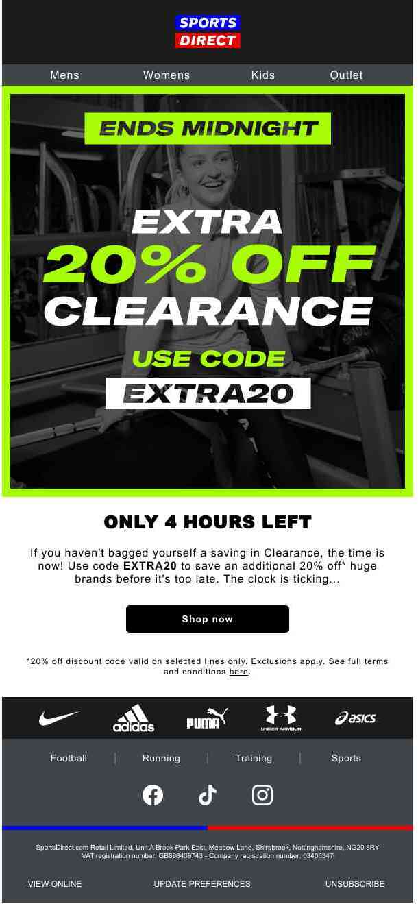 ENDS IN 4 HRS | Extra 20% off Clearance ⏰