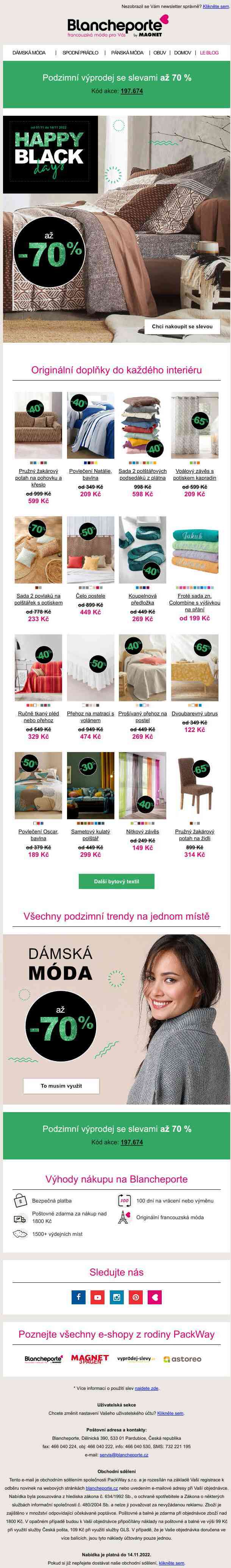 -70 % | Bytový textil pro Vás i pro ostatní