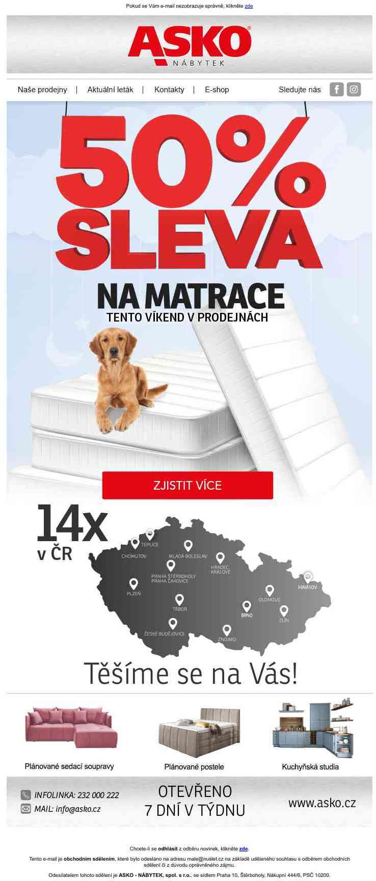 ✅ 50 % SLEVA na matrace