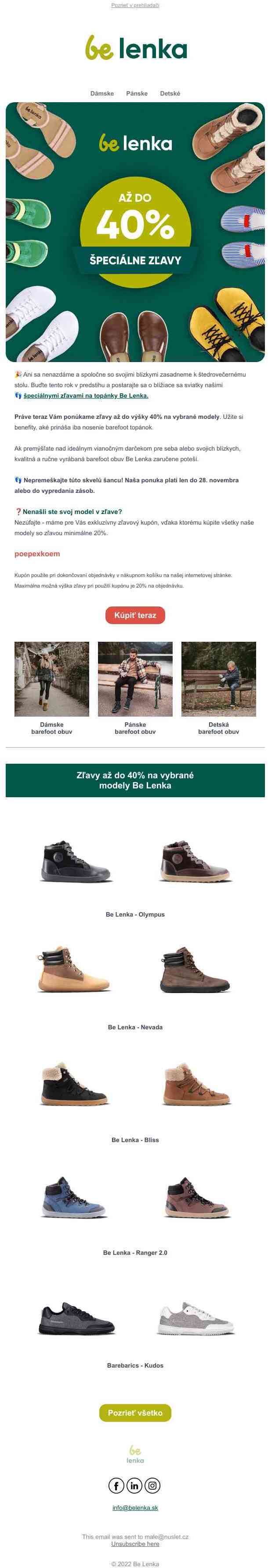 🎉 👣 Špeciálne zľavy až do 40% na vybrané modely barefootovej obuvi