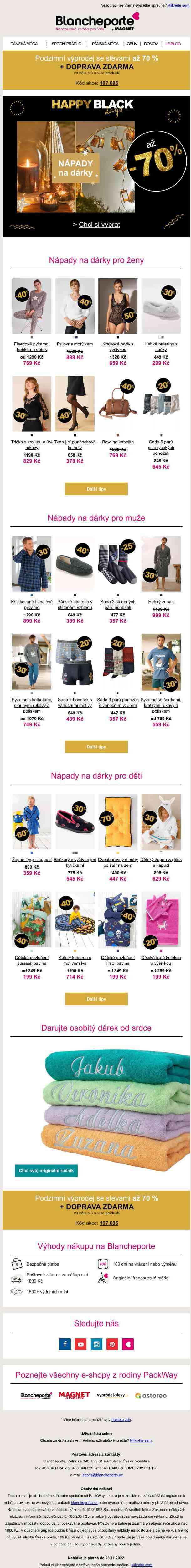 ► Tipy na dárky pro ni, pro něj i pro děti