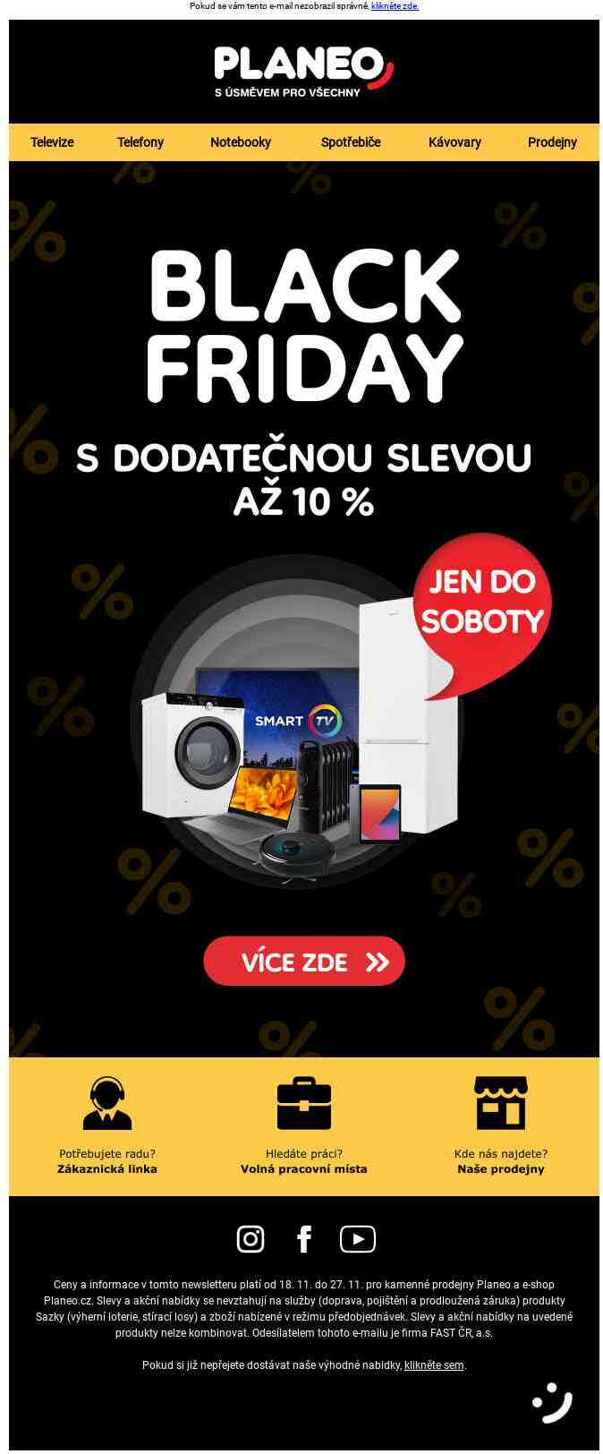 Black Friday s dodatečnou slevou až 10 % na vybrané kategorie!