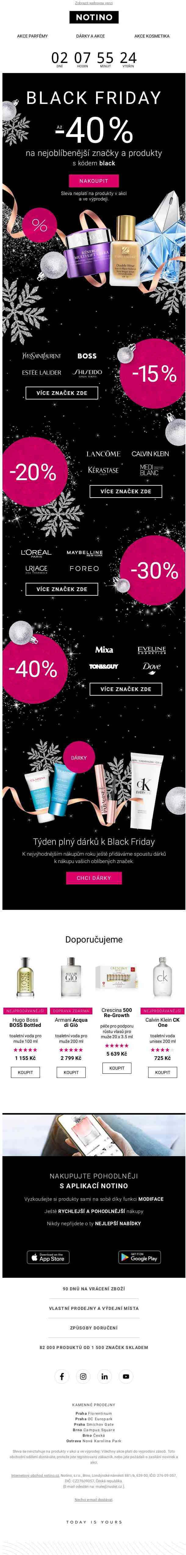 Black Friday | Až 40% slevy. Už jen do neděle.