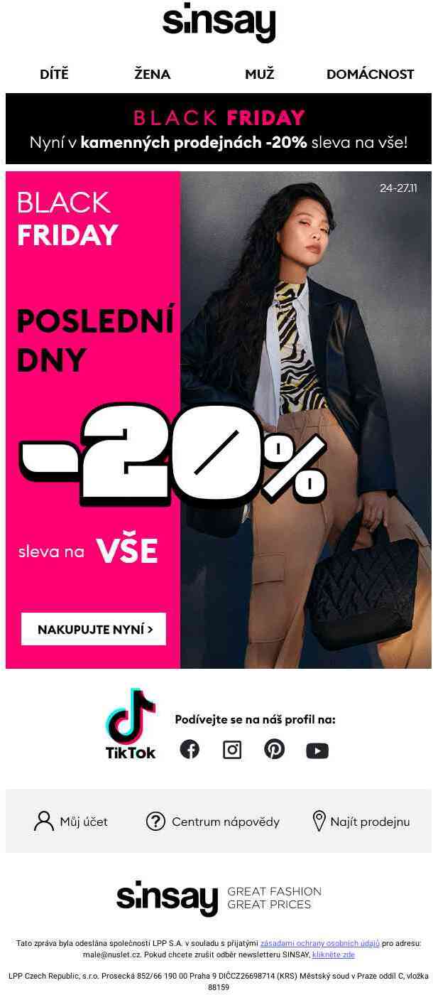 -20% VŠE brzy končí 😱🏃‍♂️